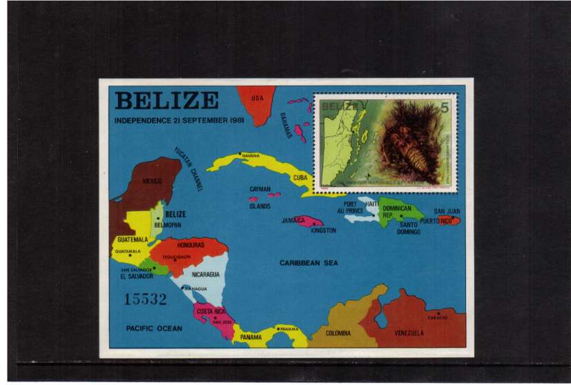 First Anniversary of Independence - Marine Life minisheet superb unmounted mint.