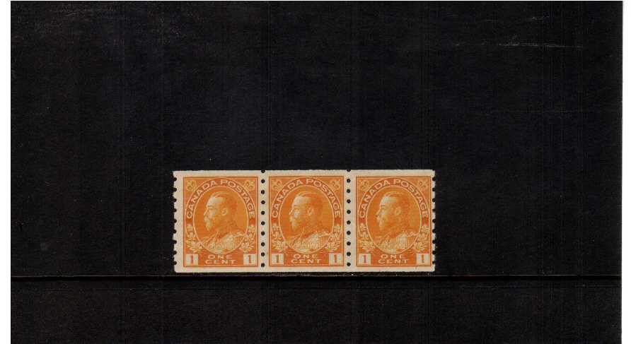 fine unmounted mint coil strip of 3