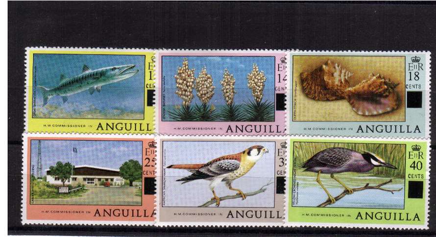 Overprint definitive set of six lightly mounted mint