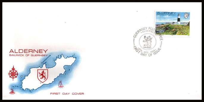 20p definitive single on unaddressed illustrated First Day Cover with special cancel.