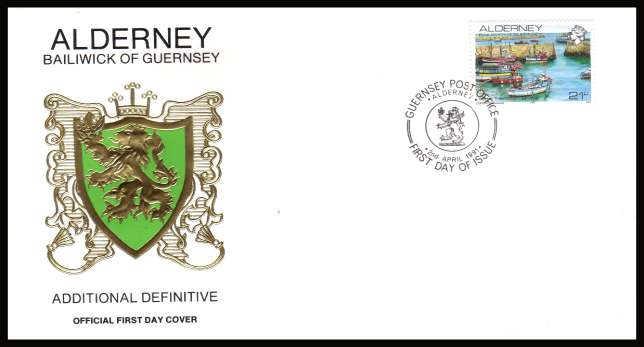 21p definitive single on unaddressed illustrated First Day Cover with special cancel.