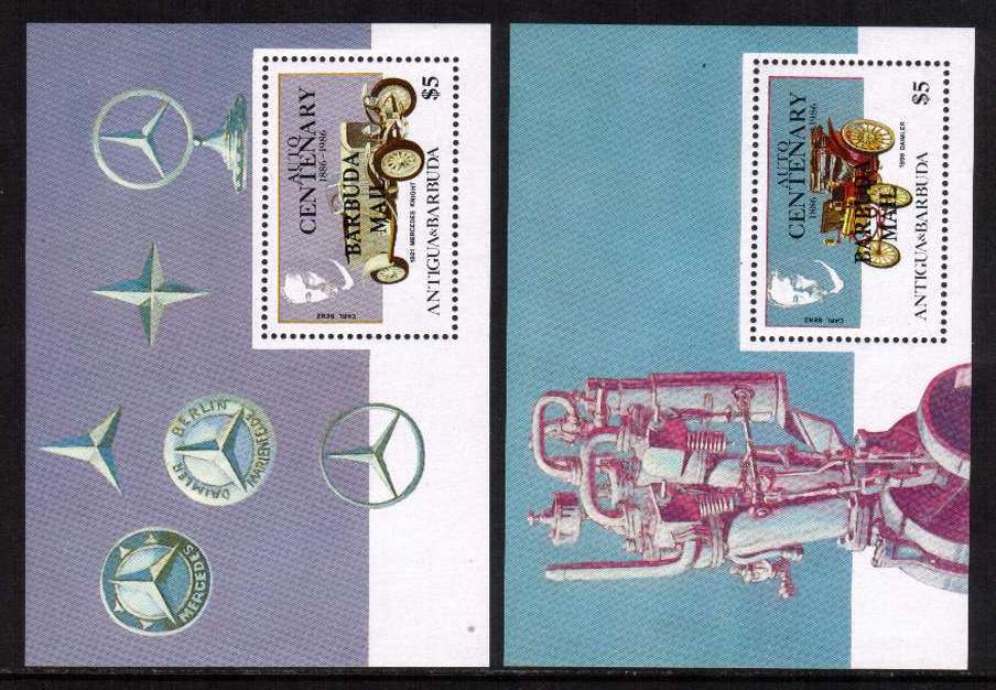 Centenary of First Benz Motor Car set of two minisheets superb unmounted mint.
<br/><b>QQP</b>