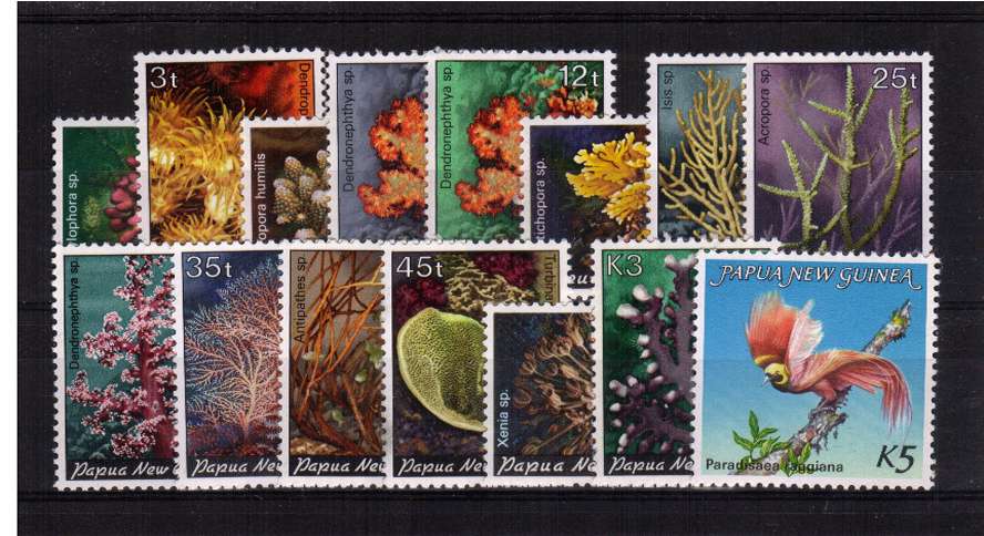 The Bird and Corals set of fifteen superb unmounted mint.
<br/><b>QQP</b>