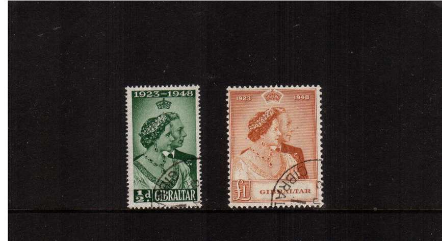 The Royal Silver Wedding set of two superb fine used.<br/><b>SEARCH CODE: 1948RSW</b>