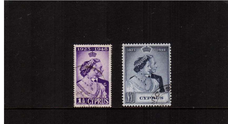 The Royal Silver Wedding set of two superb fine used.<br/><b>SEARCH CODE: 1948RSW</b>