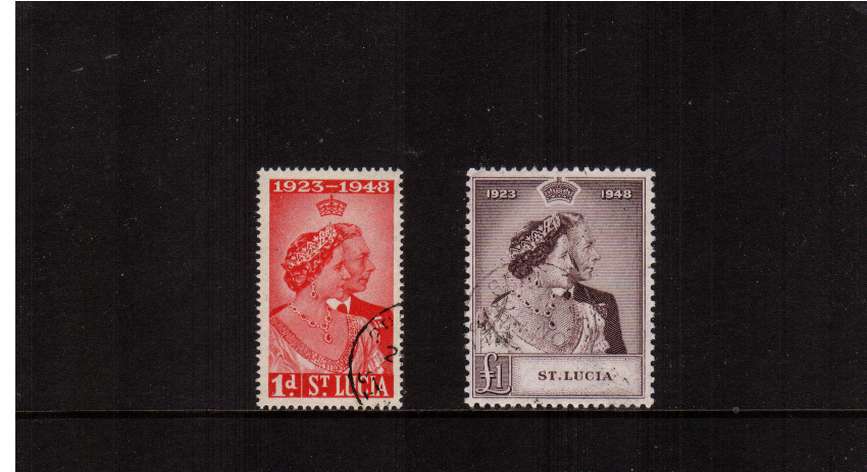 The Royal Silver Wedding set of two superb fine used.<br/><b>SEARCH CODE: 1948RSW</b>