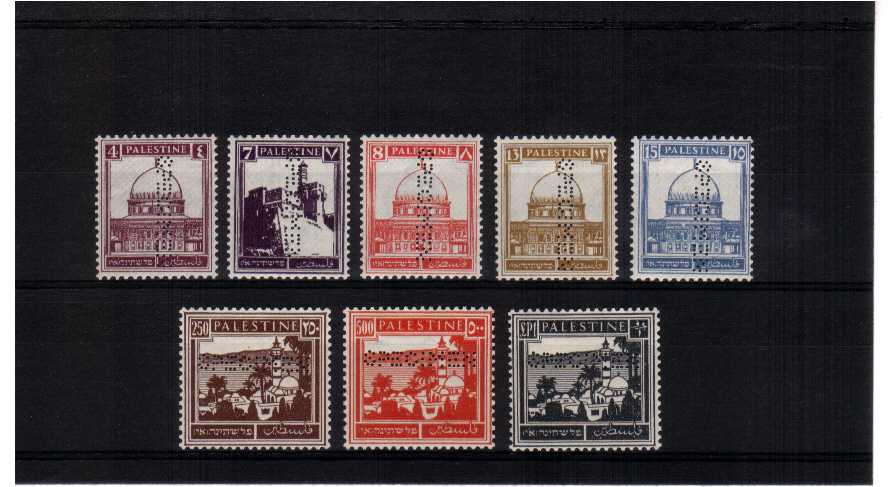 perfined SPECIMEN set of 8 superb unmounted mint, scare thus
