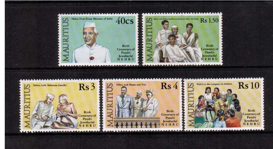 Birth of  Nehru - Indian statesman set of five