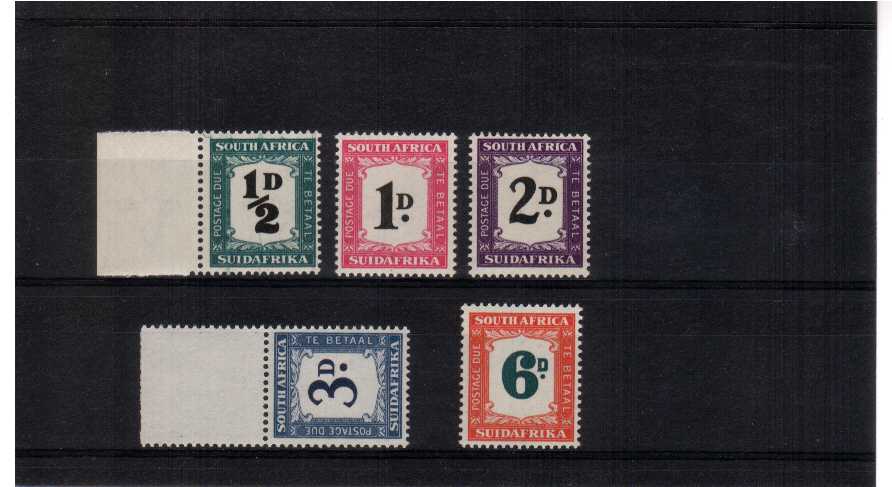 Superb unmounted mint set of five.