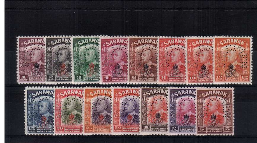 The CROWN COLONY set of fifteen perfined ''SPECIMEN'' superb unmounted mint!<br/><b>QQIG</b>