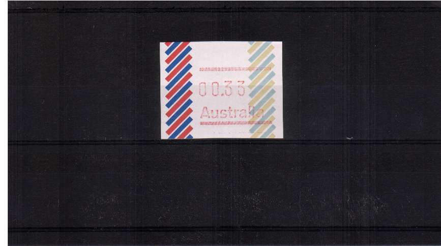33c ''Barred Edge'' FRAMA single with no Post Code superb unmounted mint<br/>Issue Date:24 JUNE 1983