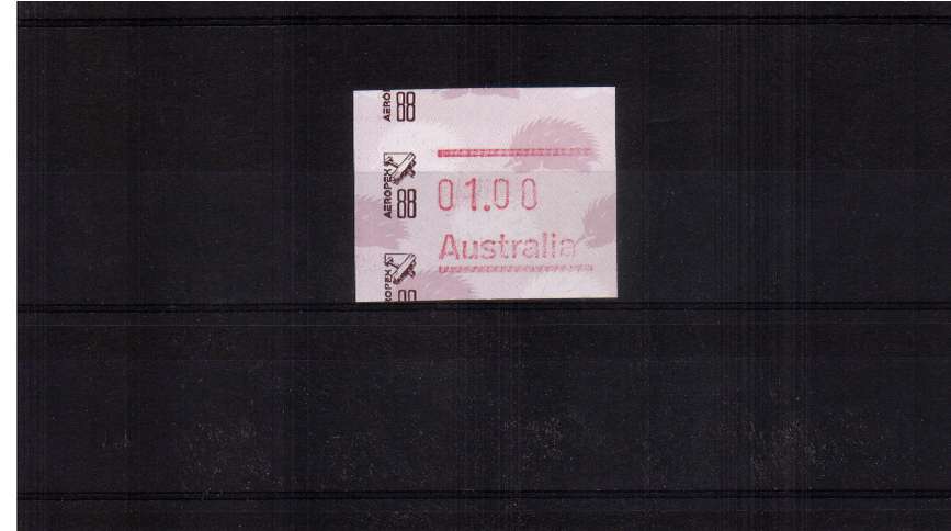 $1 FRAMA commemorative single for AEROPEX88  superb unmounted mint<br/>Issue Date: 10 APRIL 1988