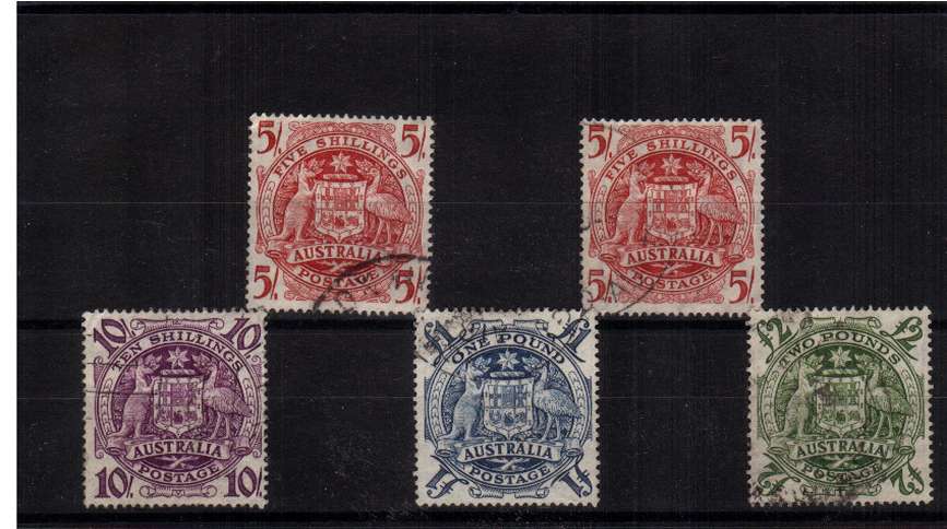 the ''Arms'' set of four plus thin paper variety fine used