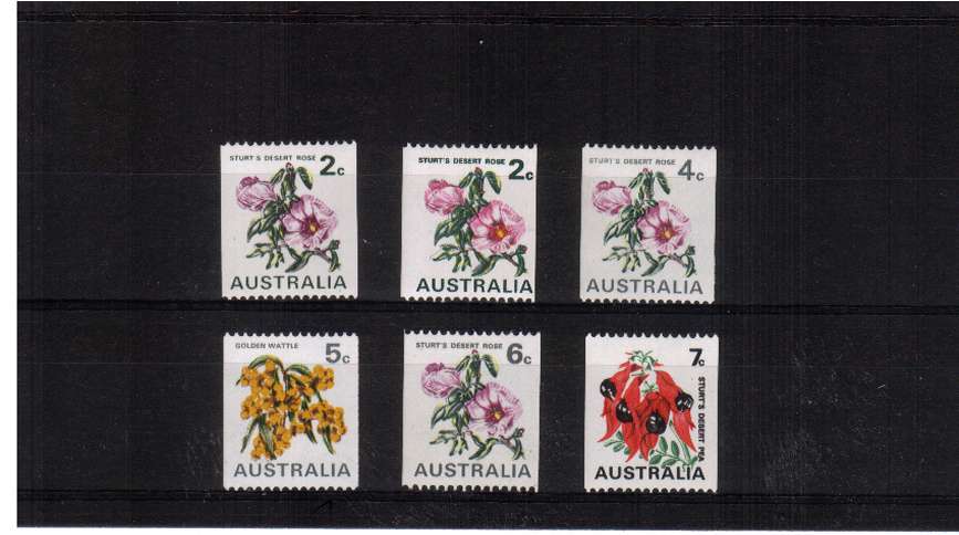 Flowers - Coils set of six superb unmounted mint