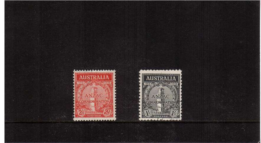 20th Anniversary of Gallipoli Landing set of two superb fine used (CTO). A superb set!