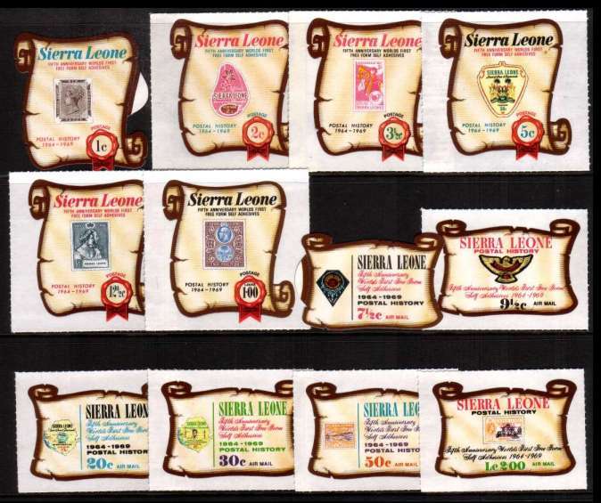 Fifth Anniversary of World's First Self adhesive Postage Stamps set of twelve superb unmounted mint