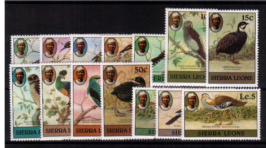 Birds set of fourteen superb unmounted mint.<br/><b>ZQR</b>