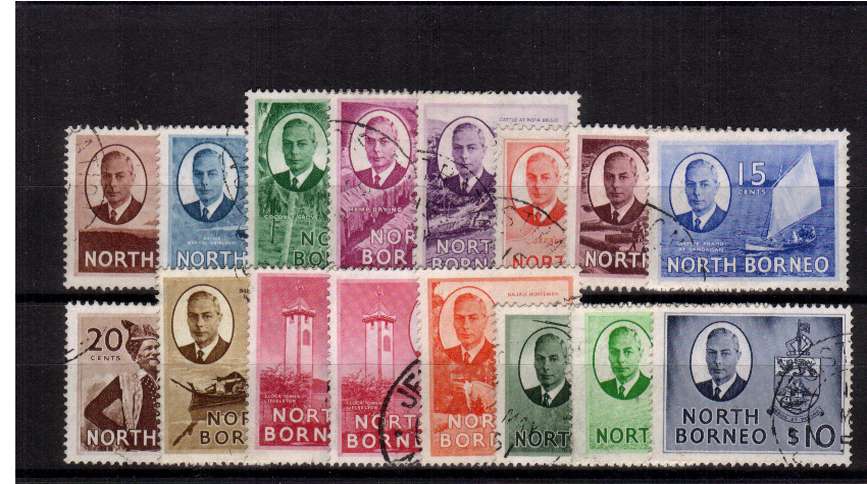 Pictorial definitive set of sixteen very fine used including both types of the 50c.
<br/><b>QHQ</b>