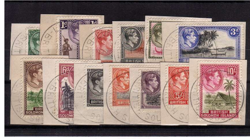 A superb fine use set of twelve each stamp tied to a small<br/>piece with a central circular date stamp.
<br/><b>QXQ</b>