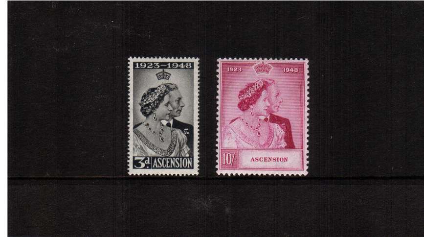 The 1948 Royal Silver Wedding set of two mounted mint.
<br/><b>SEARCH CODE: 1948RSW</b>