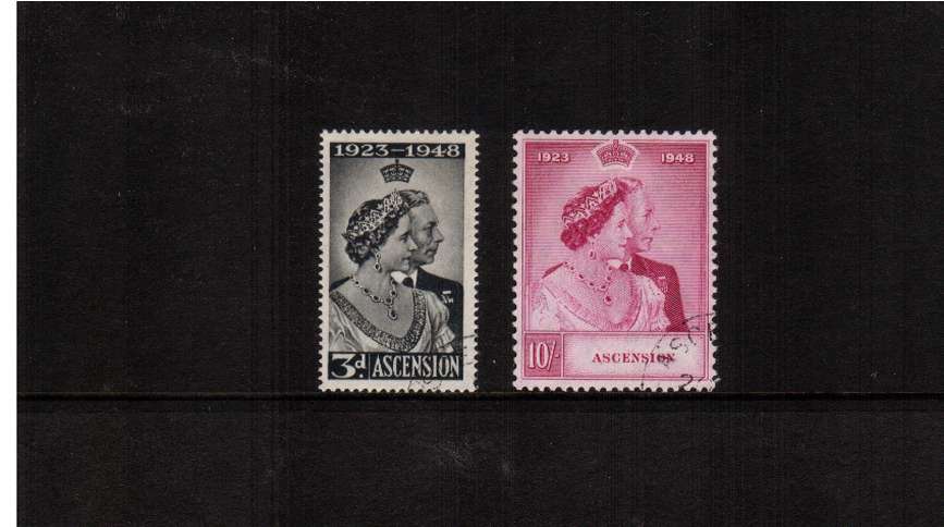 The 1948 Royal Silver Wedding set of two superb fine used.<br/><b>SEARCH CODE: 1948RSW</b>