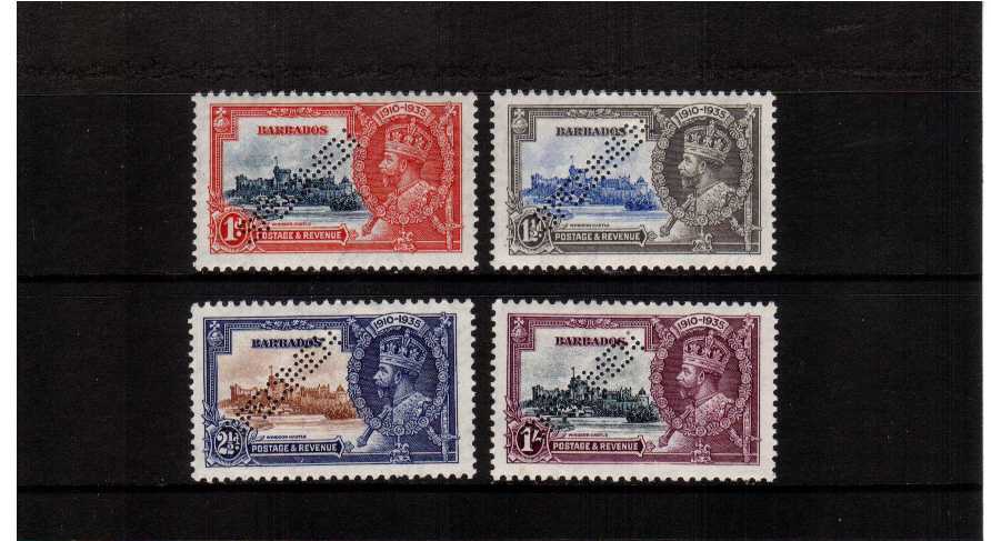 silver jubilee set of 4 perfined SPECIMEN  SG Cat �90