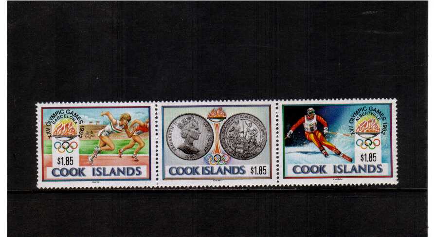 olympics strip of 3 superb unmounted mint