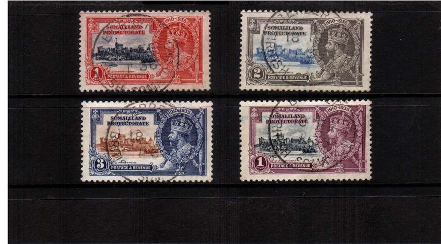 Silver Jubilee set of four superb fine used.<br/><b>SEARCH CODE: 1935JUBILEE</b>