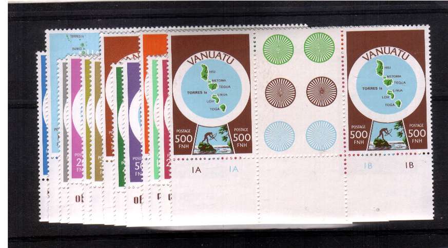 the ''Maps'' set of thirteen in superb unmounted mint marginal gutter pairs
<br/><b>QZQ</b>