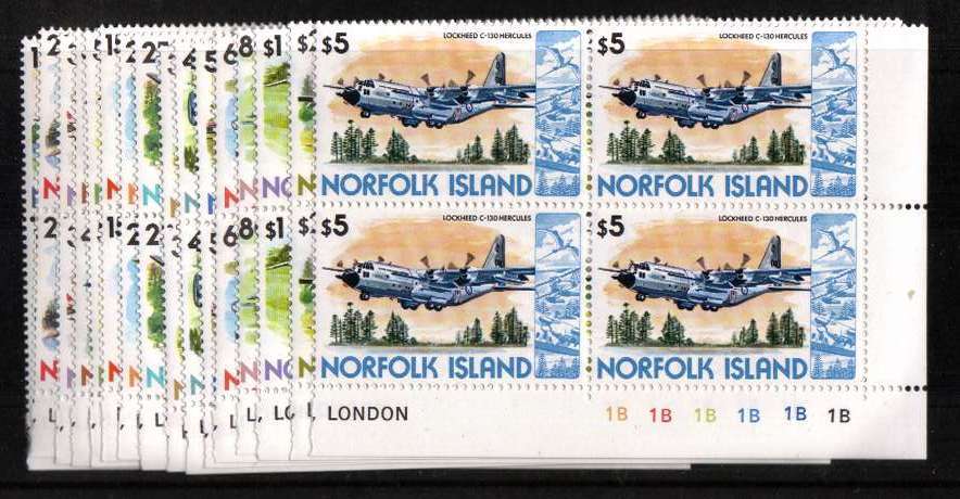 The Aircraft set of sixteen in superb unmounted mint SE corner cylinder blocks of four.
<br/><b>QZQ</b>