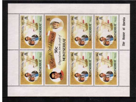 Charles & Diana Royal Wedding sheetlet with INVERTED WATERMARK superb unmounted mint. SG Cat 70