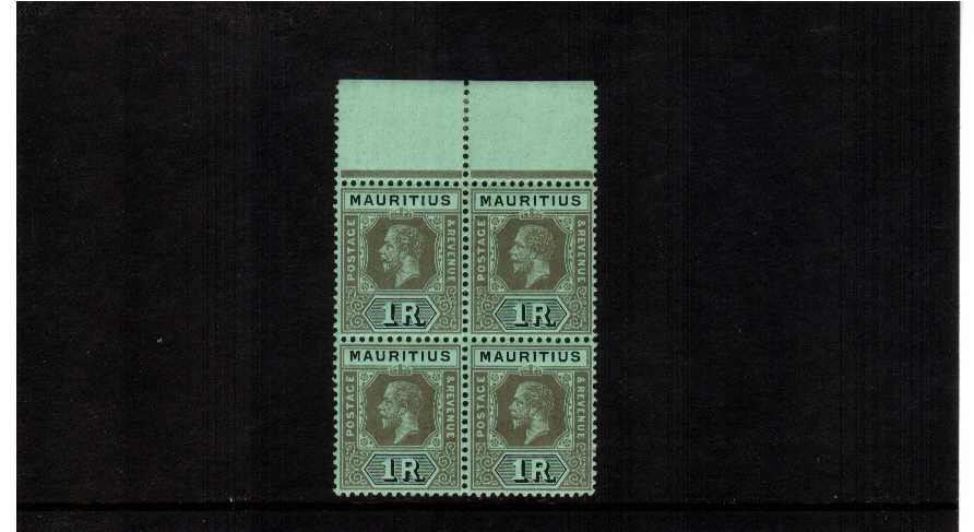 superb unmounted mint block of 4 mounted on the margin