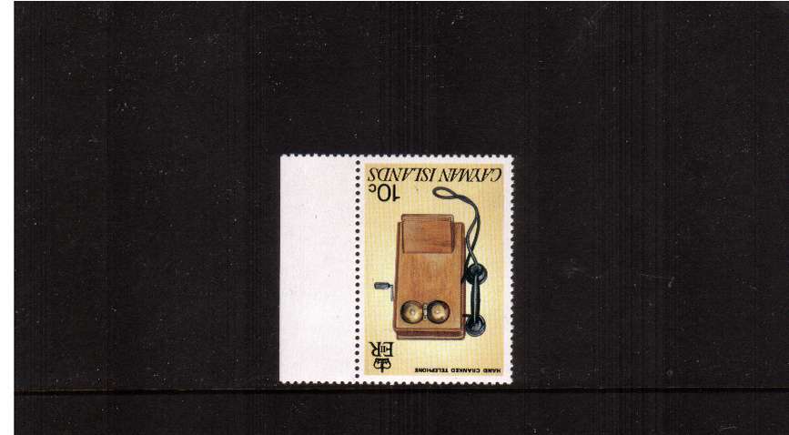 50th Anniversary of Telecommunications 10c marginal single with WATERMARK INVERTED superb unmounted mint.
