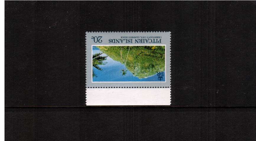 20c Landscapes top marginal single showing WATERMARK INVERTED superb unmounted mint.