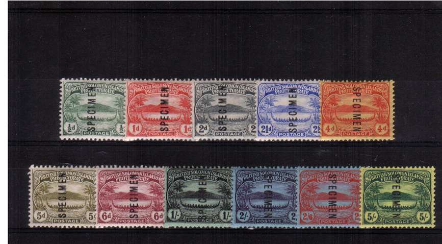 A very fine and fresh set of eleven overprinted ''SPECIMEN'' lightly mounted mint. Pretty!
<br/><b>ZQA</b>