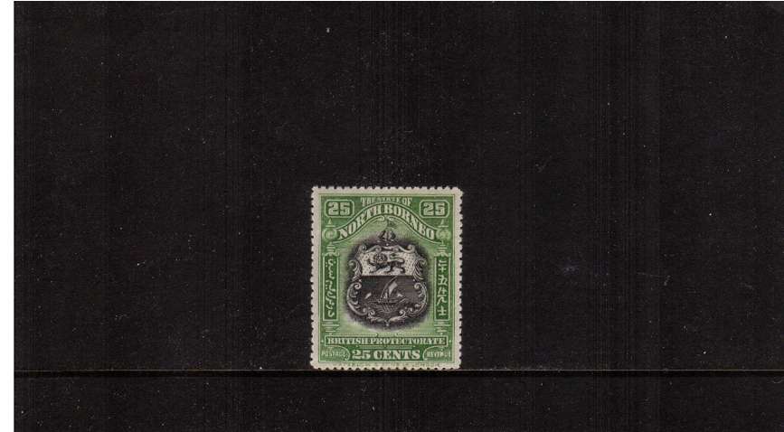 25c Black and Yellow Green fine lightly mounted mint.
<br/><b>ZQA</b>