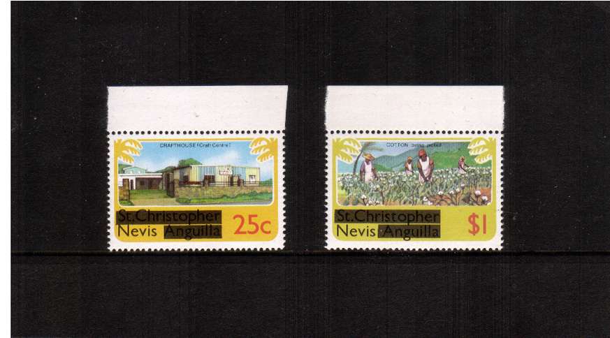 The no watermark set of two with top margins superb unmounted mint. 
