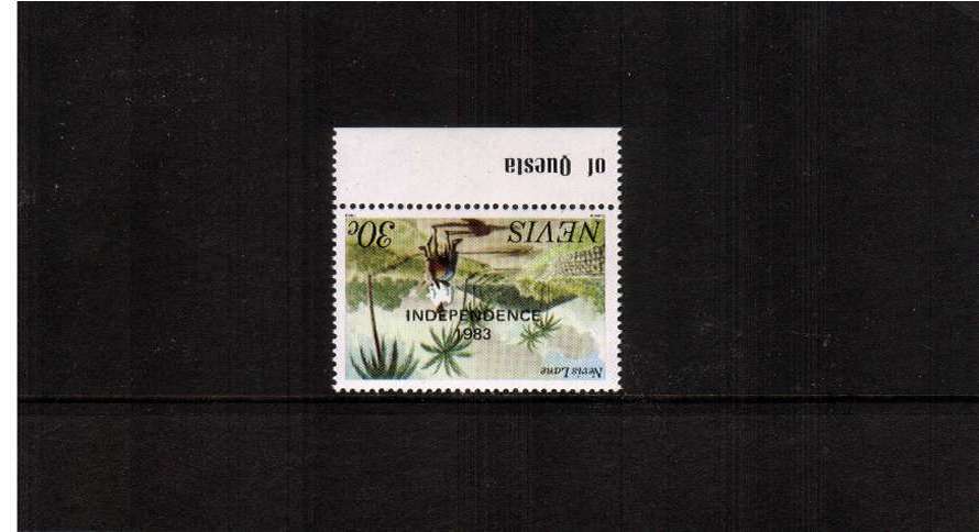 The ''INDEPENDENCE 1983'' overprint on 30c with imprint at foot<br/>
showing INVERTED OVERPRINT superb unmounted mint.