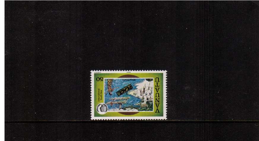 Youth Year 50v value with INVERTED WATERMARK superb unmounted mint.