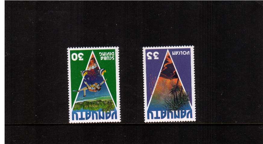 Tourism set of two with INVERTED WATERMARKS superb unmounted mint.