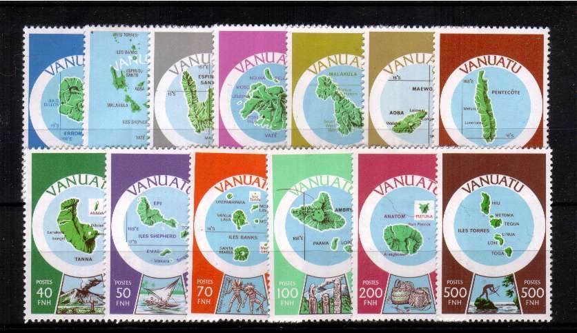 Maps set of thirteen inscribed in FRENCH superb unmounted mint