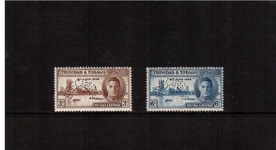 The Victory set of two superb unmounted mint perfined ''SPECIMEN''. Rare to find unmounted.
<br/><b>ZQC</b>