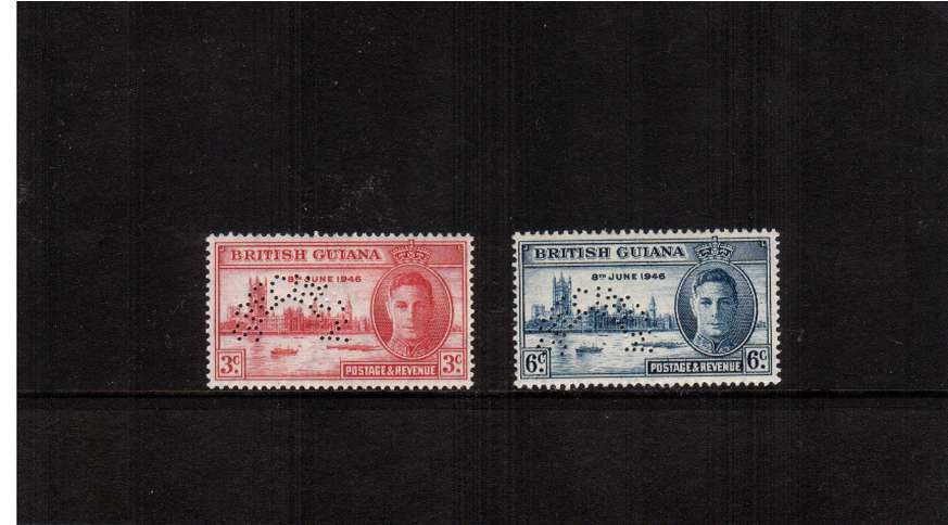 The Victory set of two fine lightly mounted mint perfined ''SPECIMEN''
<br/><b>ZQC</b>