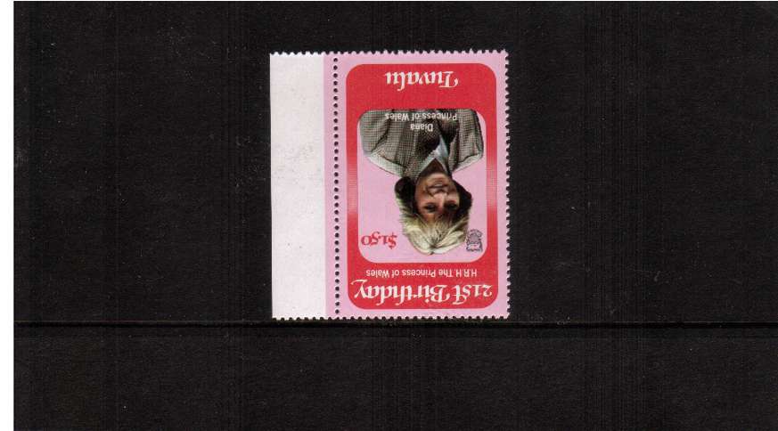21st Birthday of Princess of Wales $1.50 right side single with INVERTED WATERMARK superb unmounted mint.
