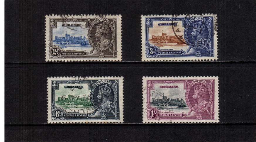 Silver Jubilee set of four superb fine used.<br/><b>SEARCH CODE: 1935JUBILEE</b><br/><b>ZQR</b>