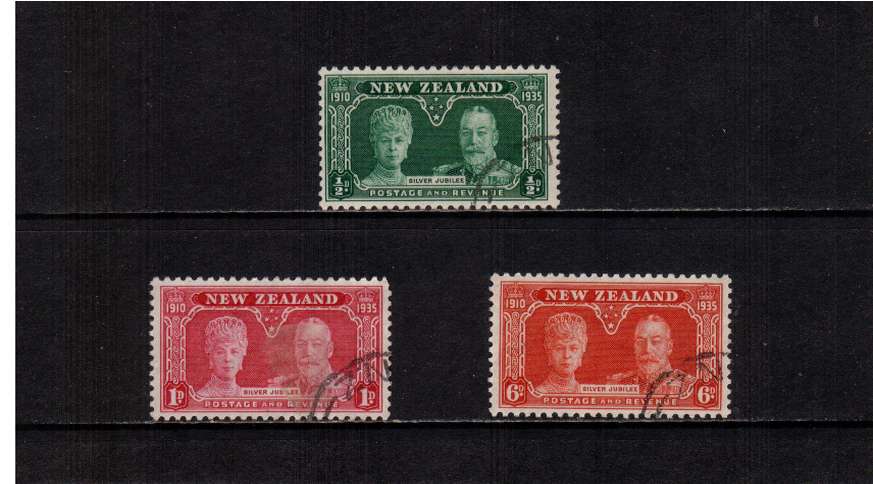 Silver Jubilee set of three superb fine used.
<br/><b>SEARCH CODE: 1935JUBILEE</b>
