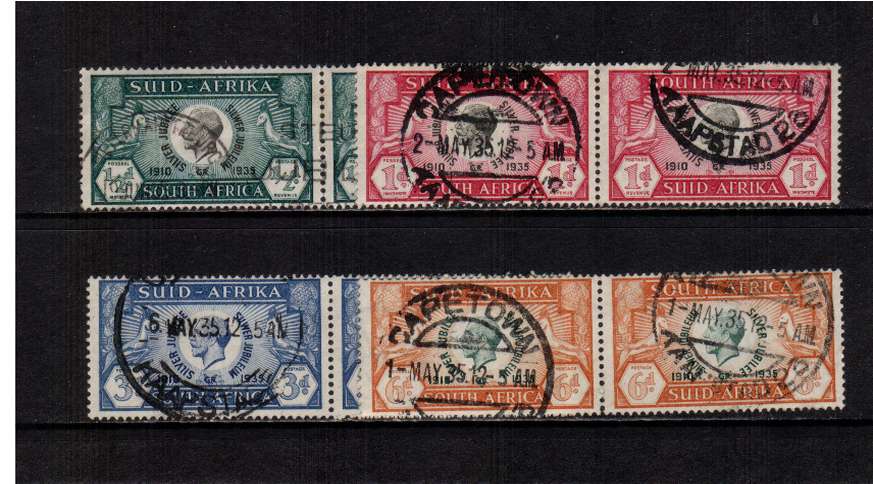 Silver Jubilee set of four se-tenant pairs fine used.
<br/><b>SEARCH CODE: 1935JUBILEE</b>