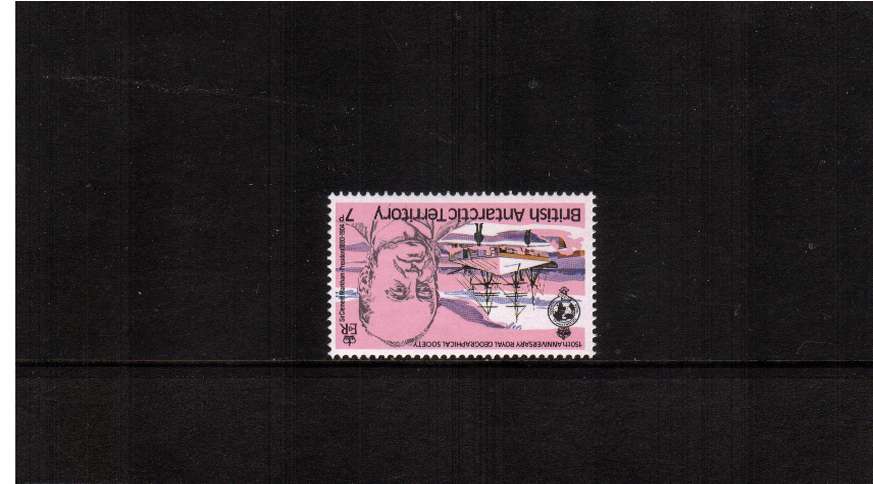 150th Anniversary of Royal Geographical Society 7p single with<br/>INVERTED WATERMARK superb unmounted mint.
<br/><b>ZQF</b>