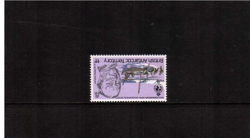 150th Anniversary of Royal Geographical Society 11p single with <br/>INVERTED WATERMARK superb unmounted mint.
<br/><b>ZQF</b>