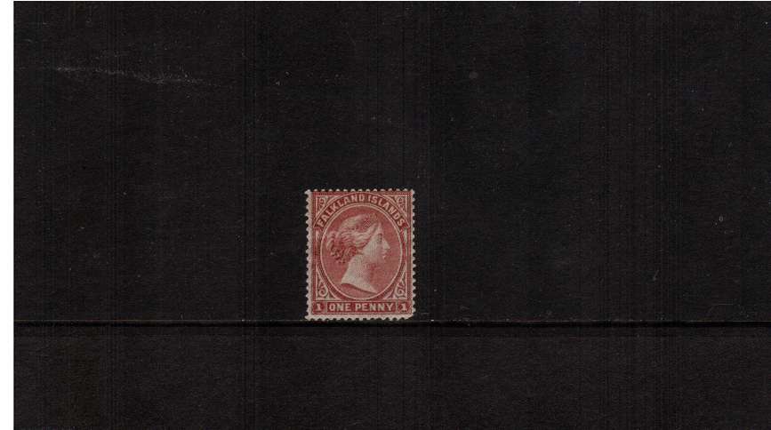 1d Claret - with No Watermark. A fresh looking mounted mint<br/>stamp with a possible ''rounded corner''!! SG Cat 750
<br/><b>ZQF</b>